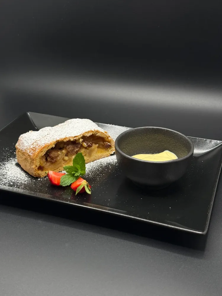 Homemade apple strudel