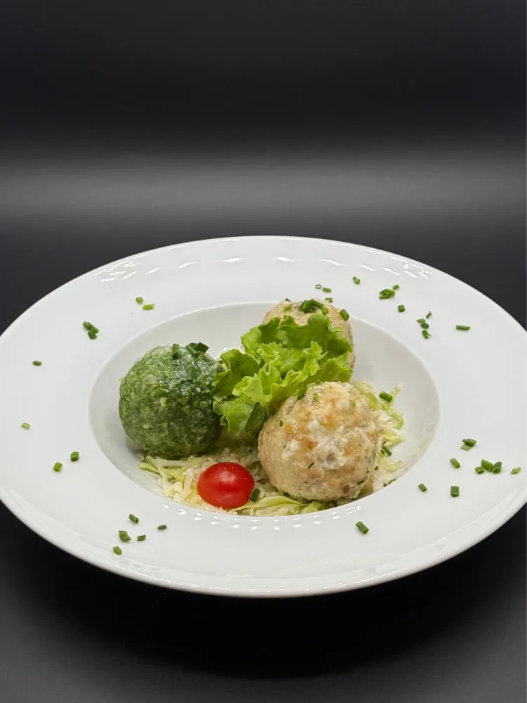 Spinach, Cheese, and Beet Dumpling Trio